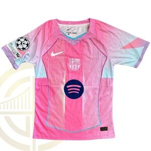 Nike Men's Pink and Light Blue Jersey